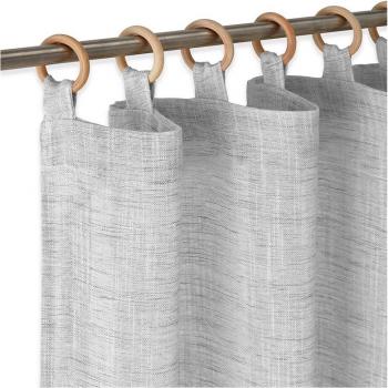 Cortina visillo semitransparente gris 300x260 cm