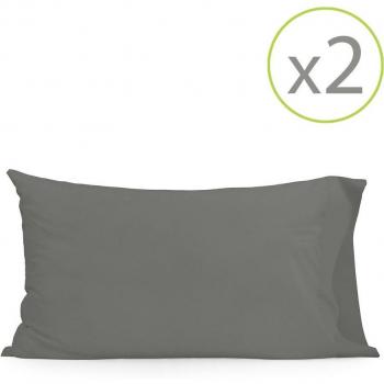 Pack 2 fundas de almohada HappyFriday BASIC Beige 50 x 75 cm