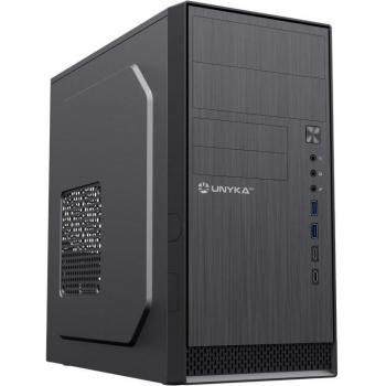 Caja Micro-ATX Semitorre Unyka Aero C12 (sin fuente) 2x USB 3.0 2x Type-C Negra 52110