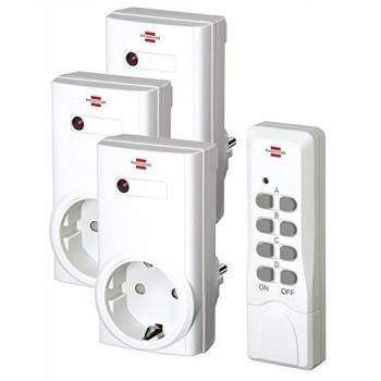 Brennenstuhl Enchufe por Control Remoto Comfort Pack 3 unids