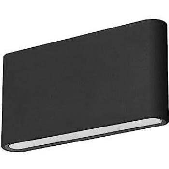 FORLIGHT Slim - Aplique Exterior LED IP54 Minimalista con Luz Cálida 3000K, Color Negro, Aluminio, Dimensiones 17x3x9 cm