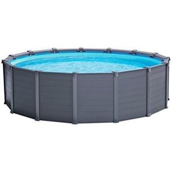 Intex Graphite Panel Piscina Desmontable, 16.805 litros, Gris,