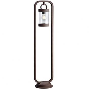 Lámpara de Jardín Exterior Sambesi E27 1x28W IP44 con Sensor Crepuscular, Altura 100 cm, Color Óxido