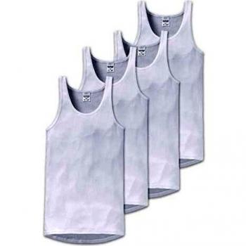 Camisetas interiores para hombre Schiesser Original Classics 2 piezas, algodón blanco, con corte alargado