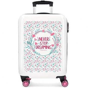 Enso Never Stop Maleta de Cabina Rosa 38x55x20 cms Rígida ABS Cierre combinación 34L 2,6Kgs 4 Ruedas Dobles Equipaje de Mano
