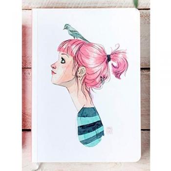 Cuquiland Pájaros en la Cabeza - Cuaderno, 16.5 x 23.5 cm, 160 páginas