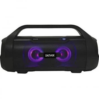 Altavoz Bluetooth portátil Denver BTG-615. USB, AUX. Volumen 19W. Batería Recargable 3000mAh. Resistente al Agua. Luces