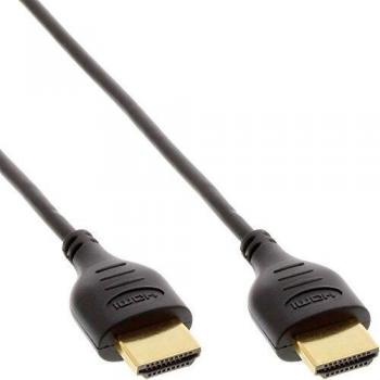 Cable HDMI 1,8 m Ultra Alta Velocidad con Ethernet, Tipo A, 4K@60Hz, Premium Superslim Negro/Oro