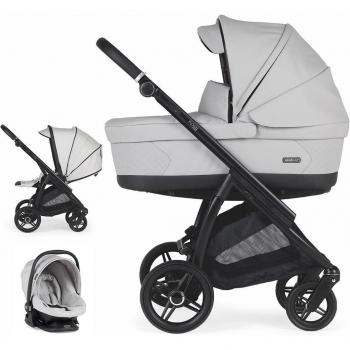 Bébécar Trío Flowy KP-424 Carro de Bebé Negro/Negro