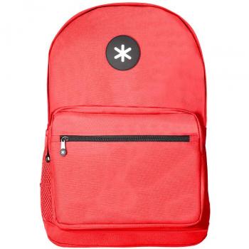 Cartera antartik mochila con asa, bolsillo frontal y cremallera en color rojo de 320x140x430 mm