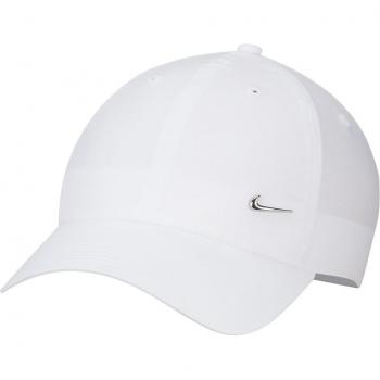 Nike Dri-FIT Club Gorra sin estructura Swoosh metálico - Blanco (M/L)