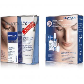 Set de Cuidado Nocturno para Pestañas Mavala Double-Lash + Gel Desmaquillante de Ojos 50ml