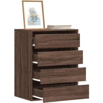 Cajonera de esquina madera ingeniería marrón roble 60x41x76 cm