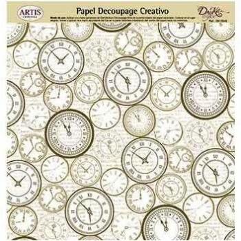Dayka Trade Papel Decoupage, Model Relojes, Multicolor, Talla Unica