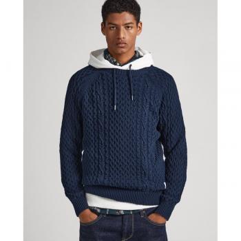 Jersey de hombre Pepe Jeans Sly en color azul marino con cuello redondo