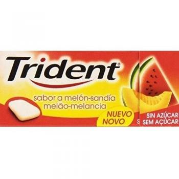 Trident - Chicle con sabor a melón-sandía - Grageado sin azúcar - 14.5 g