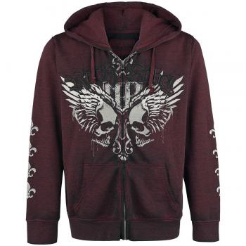 Rock Rebel by EMP Mask of Sanity Sudadera Capucha con Cremallera Burdeos L