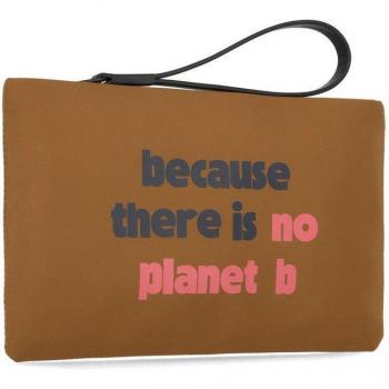 Bolso-Clutch Ecoalf Lupita with Message Marrón (Cinnamon)