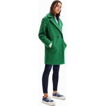 Abrigo London verde boucle para mujer de Desigual