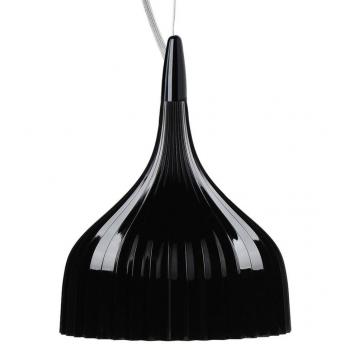 Lámpara de Suspensión Kartell E' Ø13,5cm Negro Opaco - Policarbonato Reciclado