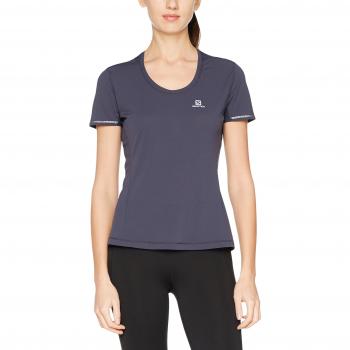 Salomon Cami seta deportiva de manga corta, agile ss tee w, mezcla de sintéticos, gris