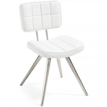 Kavehome Silla Lalo, blanco y inox
