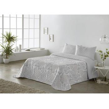 BOHEME Colcha estampada Gemma gris