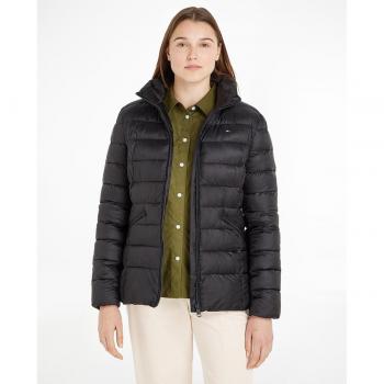 Tommy Hilfiger Women's Black Padded Jacket with Zipper Closure, Regular Fit, Size S