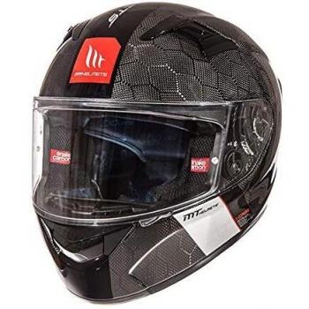 MT Casco Moto 2019 Kre Snake Carbon Negro-Blanco