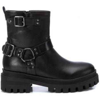 Botín de Mujer XTI 143006 Negro con Cremallera y Suela de Goma Dentada