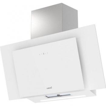 Campana Decorativa Cata Thalassa Pro 900GWH, 90 cm, 6 Niveles de Extracción, Iluminación LED Clase A+++, Temporizador, Cristal Blanco