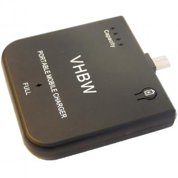 Powerbank / bateria externa / cargador portátil micro USB 1900mAh LED para Simvalley SPX-24HD, Star S9500, i9500L, U650, Sonim XP3300 Force