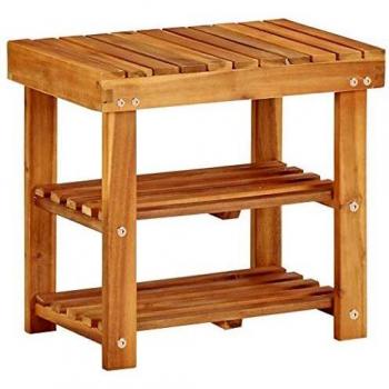 vidaXL Shoe Rack 50x32x45 cm Solid Acacia Wood