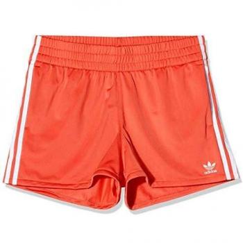 adidas Tres Bandas Pantalones Cortos, Mujer, Rojo