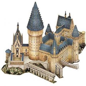 World Brands- Harry Potter-Gran salón de Hogwarts Puzzles 3D, Kit de Construcción, Multicolor