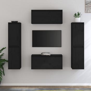 vidaXL Muebles para TV 6 piezas madera maciza de pino