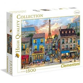 Clementoni- Collection: Calle de Paris Los Pingüinos De Madagascar Puzzle, 1500 Piezas, Multicolor