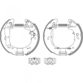 HELLA 8DB 355 004-681 Juego de zapatas de frenos - R1035
