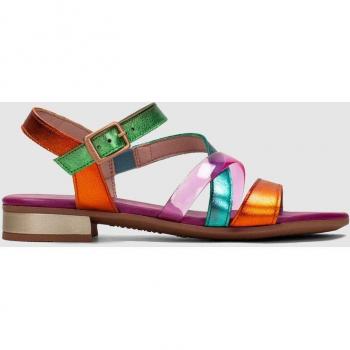 Sandalias de mujer de piel con vinilo - Modelo Chv243367 (Hispanitas)