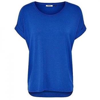 Camiseta Mujer Only Modelo Moster Manga Corta Cuello Redondo Color Azul Oscuro Regular Fit