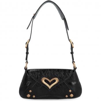 Pinko Women's Classic 520 Leather Shoulder Bag in Black (30 cm) - Color Z99M