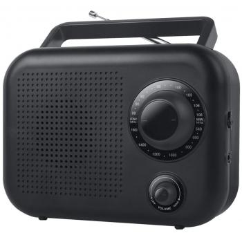 MUSE Radio PORTATIL Negra Analog Tuner MW/FM AUX-IN NEWONE R210, PORTÁTIL, ANALÓGICA, FM, MW, C, Corriente ALTERNA, DC