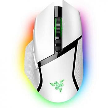 Razer Basilisk V3 Pro Ratón Inalámbrico para Juegos, Mano Derecha, RF Wireless + Bluetooth + USB Type-C, Sensor Óptico de 30000 DPI, Blanco
