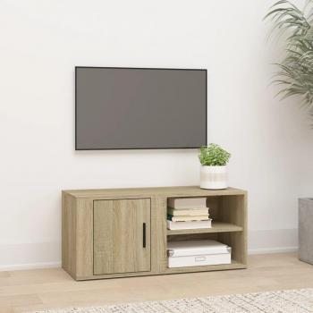 Mueble para TV Sonoma Roble 80x31,5x36 cm Madera contrachapada marrón