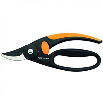 Fiskars Tijeras de podar, Cuchilla bypass, Ø de corte: 2 cm, Longitud: 20 cm, Negro/Naranja, 1001534