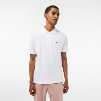 Lacoste Polo L12 12 Regular Men's Polo Shirt in White, Classic Logo Polo Shirt - White - Male - Size: XS, Netflix Polo Shirt Print Elite White-S