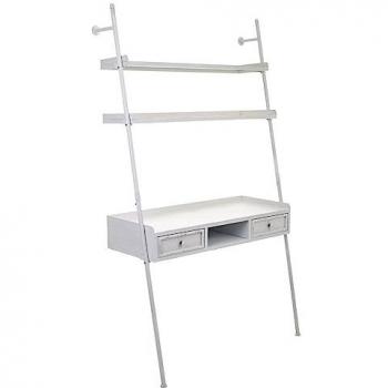 Estantería escritorio de metal blanca 107x45x188h cm estilo Industrial, no viene montado