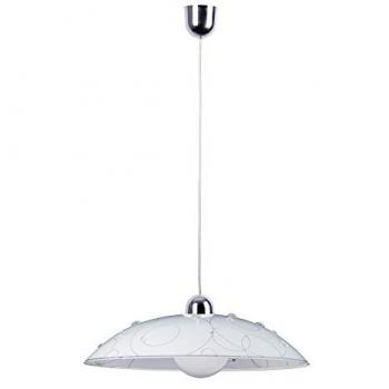 Lámpara Colgante Rabalux Jolly E27 Cristal Blanco con Dibujos Ø40cm IP20
