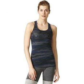 adidas ESS L Tank Aop - Camiseta para mujer, color gris, talla M