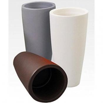 Vaso Redondo de Jardín y Decoración Interior 40x90 cm Color Blanco Hielo